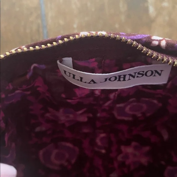 Ulla Johnson Purple and Pink Patterned Pouch. Zipper close w/ tassels. NWT. - Picture 2 of 5